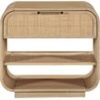 Meridian Furniture Windsor Solid Wood And Natural Cane Night Stand