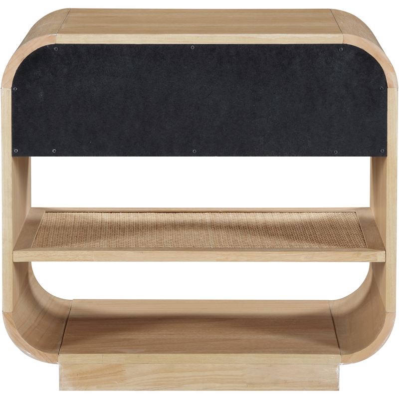 Meridian Furniture Windsor Solid Wood And Natural Cane Night Stand