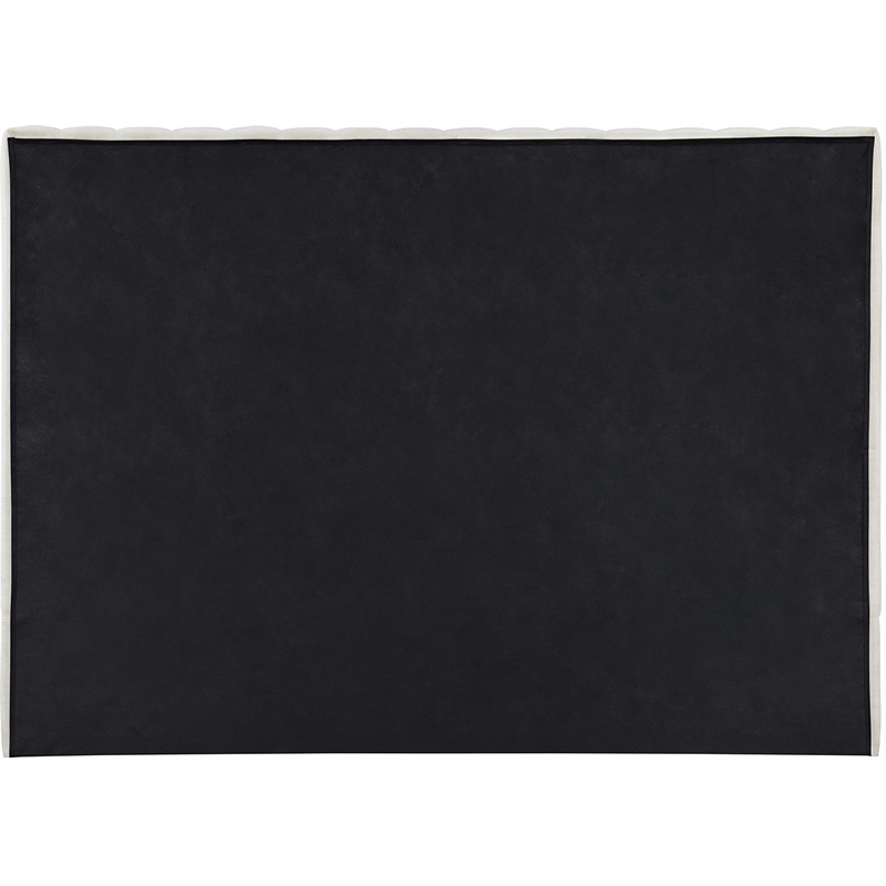 Meridian Furniture Emmet Cream Chenille Fabric King Bed