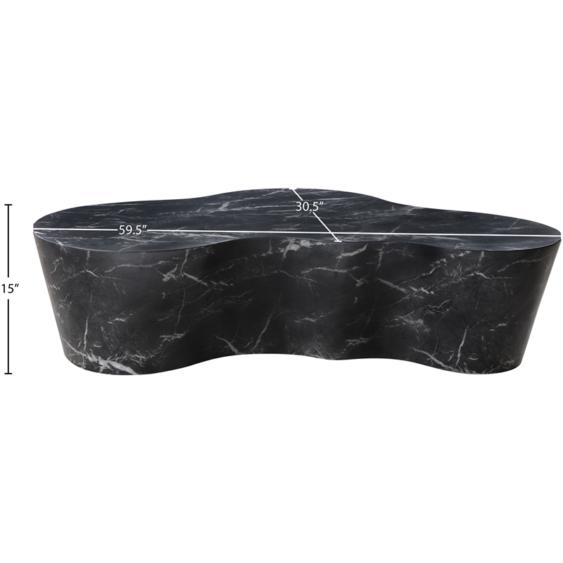 Meridian Furniture Monza Black Indoor/Outdoor Concrete Coffee Table