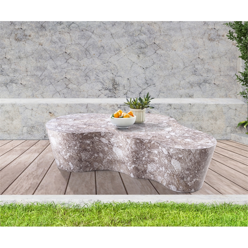 Meridian Furniture Monza Brown Indoor/Outdoor Concrete Coffee Table