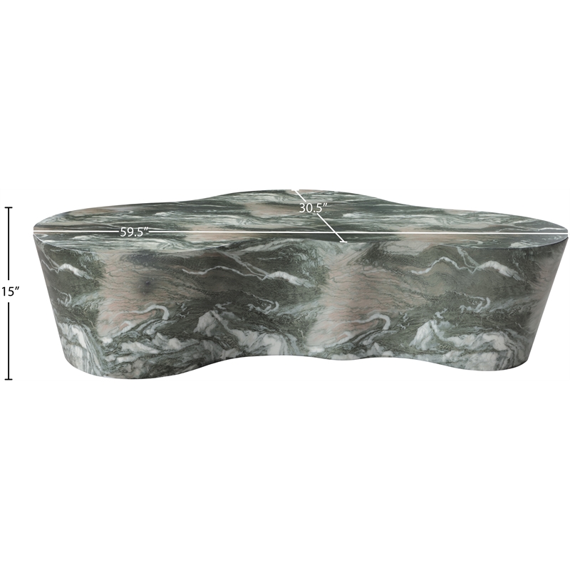 Meridian Furniture Monza Green Indoor/Outdoor Concrete Coffee Table