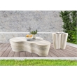 Meridian Furniture Monza Indoor/Outdoor Concrete Travertine Finish Coffee Table