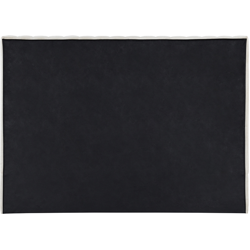 Meridian Furniture Emmet Cream Chenille Fabric Queen Bed