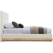 Meridian Furniture Emmet Cream Chenille Fabric Twin Bed