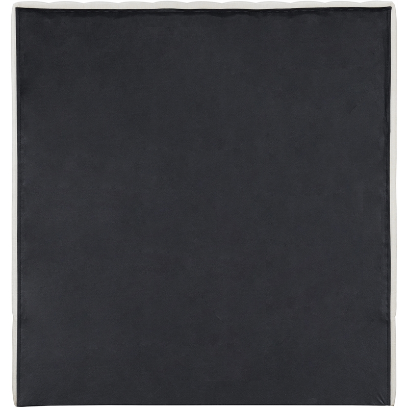 Meridian Furniture Emmet Cream Chenille Fabric Twin Bed