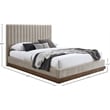 Meridian Furniture Emmet Beige Chenille Fabric Full Bed