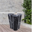 Meridian Furniture Monza Black Indoor/Outdoor Concrete Marble Finish End Table