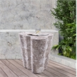 Meridian Furniture Monza Brown Indoor/Outdoor Concrete Marble Finish End Table