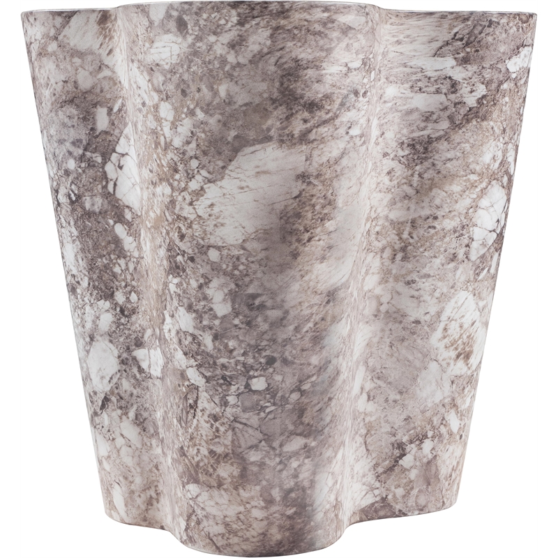 Meridian Furniture Monza Brown Indoor/Outdoor Concrete Marble Finish End Table