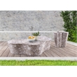 Meridian Furniture Monza Brown Indoor/Outdoor Concrete Marble Finish End Table