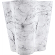 Meridian Furniture Monza White Indoor/Outdoor Concrete Marble Finish End Table