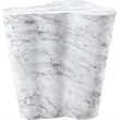 Meridian Furniture Monza White Indoor/Outdoor Concrete Marble Finish End Table