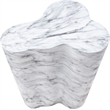 Meridian Furniture Monza White Indoor/Outdoor Concrete Marble Finish End Table