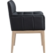 Meridian Furniture Adrian Black Vegan Leather Dining Arm Chair (Set of 2)