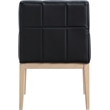 Meridian Furniture Adrian Black Vegan Leather Dining Arm Chair (Set of 2)