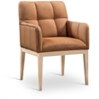 Meridian Furniture Adrian Cognac Vegan Leather Dining Arm Chair (Set of 2)