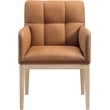 Meridian Furniture Adrian Cognac Vegan Leather Dining Arm Chair (Set of 2)