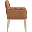 Meridian Furniture Adrian Cognac Vegan Leather Dining Arm Chair (Set of 2)