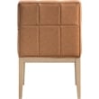 Meridian Furniture Adrian Cognac Vegan Leather Dining Arm Chair (Set of 2)