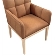 Meridian Furniture Adrian Cognac Vegan Leather Dining Arm Chair (Set of 2)
