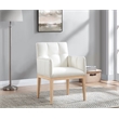 Meridian Furniture Adrian Cream Vegan Leather Dining Arm Chair (Set of 2)
