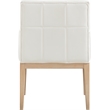 Meridian Furniture Adrian Cream Vegan Leather Dining Arm Chair (Set of 2)