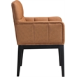 Meridian Furniture Adrian Cognac Vegan Leather Dining Arm Chair (Set of 2)