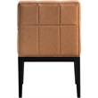 Meridian Furniture Adrian Cognac Vegan Leather Dining Arm Chair (Set of 2)