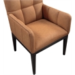Meridian Furniture Adrian Cognac Vegan Leather Dining Arm Chair (Set of 2)