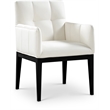Meridian Furniture Adrian Cream Vegan Leather Dining Arm Chair (Set of 2)