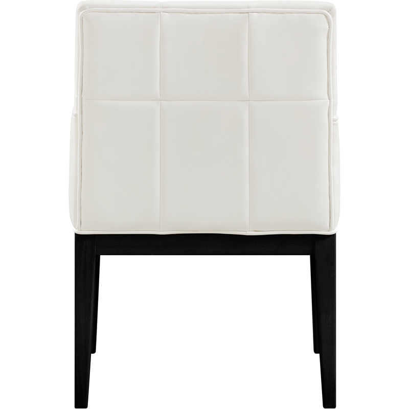 Meridian Furniture Adrian Cream Vegan Leather Dining Arm Chair (Set of 2)