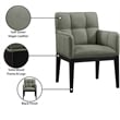 Meridian Furniture Adrian Green Vegan Leather Dining Arm Chair (Set of 2)