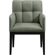 Meridian Furniture Adrian Green Vegan Leather Dining Arm Chair (Set of 2)
