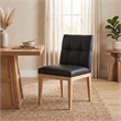 Meridian Furniture Adrian Black Vegan Leather Dining Side Chair (Set of 2)