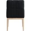Meridian Furniture Adrian Black Vegan Leather Dining Side Chair (Set of 2)