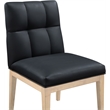 Meridian Furniture Adrian Black Vegan Leather Dining Side Chair (Set of 2)