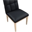 Meridian Furniture Adrian Black Vegan Leather Dining Side Chair (Set of 2)