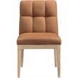 Meridian Furniture Adrian Cognac Vegan Leather Dining Side Chair (Set of 2)