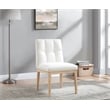 Meridian Furniture Adrian Cream Vegan Leather Dining Side Chair (Set of 2)