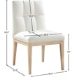 Meridian Furniture Adrian Cream Vegan Leather Dining Side Chair (Set of 2)