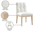 Meridian Furniture Adrian Cream Vegan Leather Dining Side Chair (Set of 2)