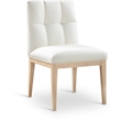 Meridian Furniture Adrian Cream Vegan Leather Dining Side Chair (Set of 2)