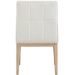 Meridian Furniture Adrian Cream Vegan Leather Dining Side Chair (Set of 2)