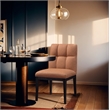 Meridian Furniture Adrian Cognac Vegan Leather Dining Side Chair (Set of 2)