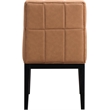 Meridian Furniture Adrian Cognac Vegan Leather Dining Side Chair (Set of 2)