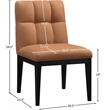 Meridian Furniture Adrian Cognac Vegan Leather Dining Side Chair (Set of 2)