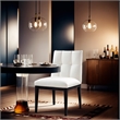 Meridian Furniture Adrian Cream Vegan Leather Dining Side Chair (Set of 2)