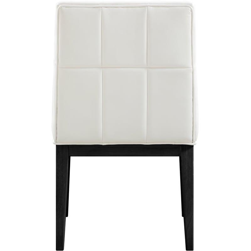 Meridian Furniture Adrian Cream Vegan Leather Dining Side Chair (Set of 2)