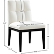 Meridian Furniture Adrian Cream Vegan Leather Dining Side Chair (Set of 2)